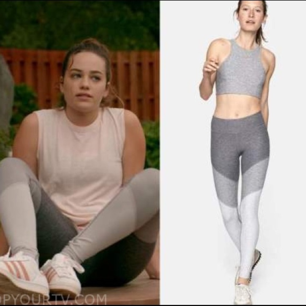OUTDOOR VOICES Springs 7/8 Grey Tricolor Leggings size Medium